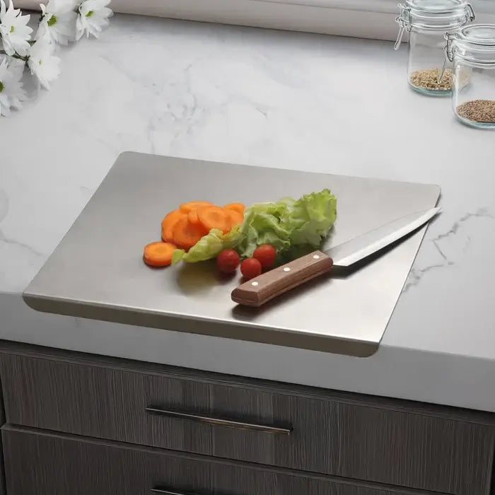 Sky Platform Stainless Steel Chopping Board - Non-Slip Kitchen Cutting Board