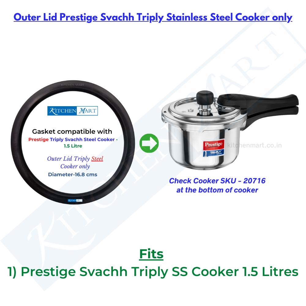 prestige gasket for triply svachh cooker 1.5 Litres
