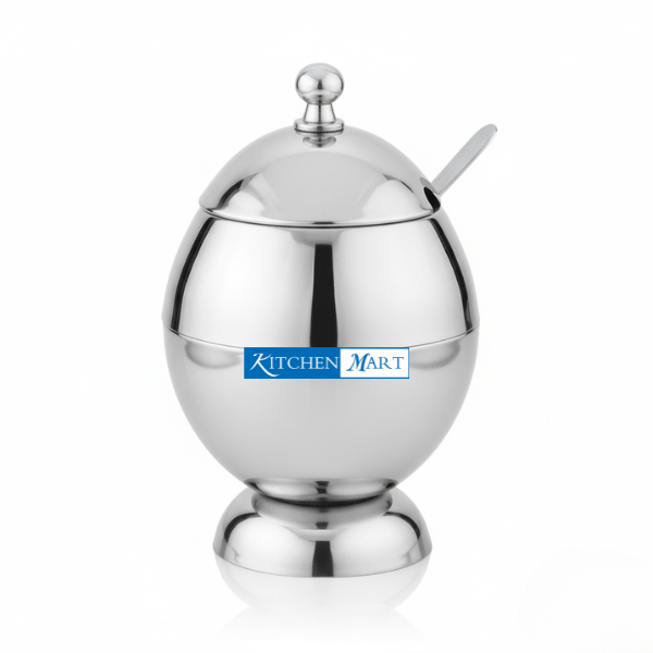 Kitchen Mart stainless steel ghee pot 170ml with decorative knob lid