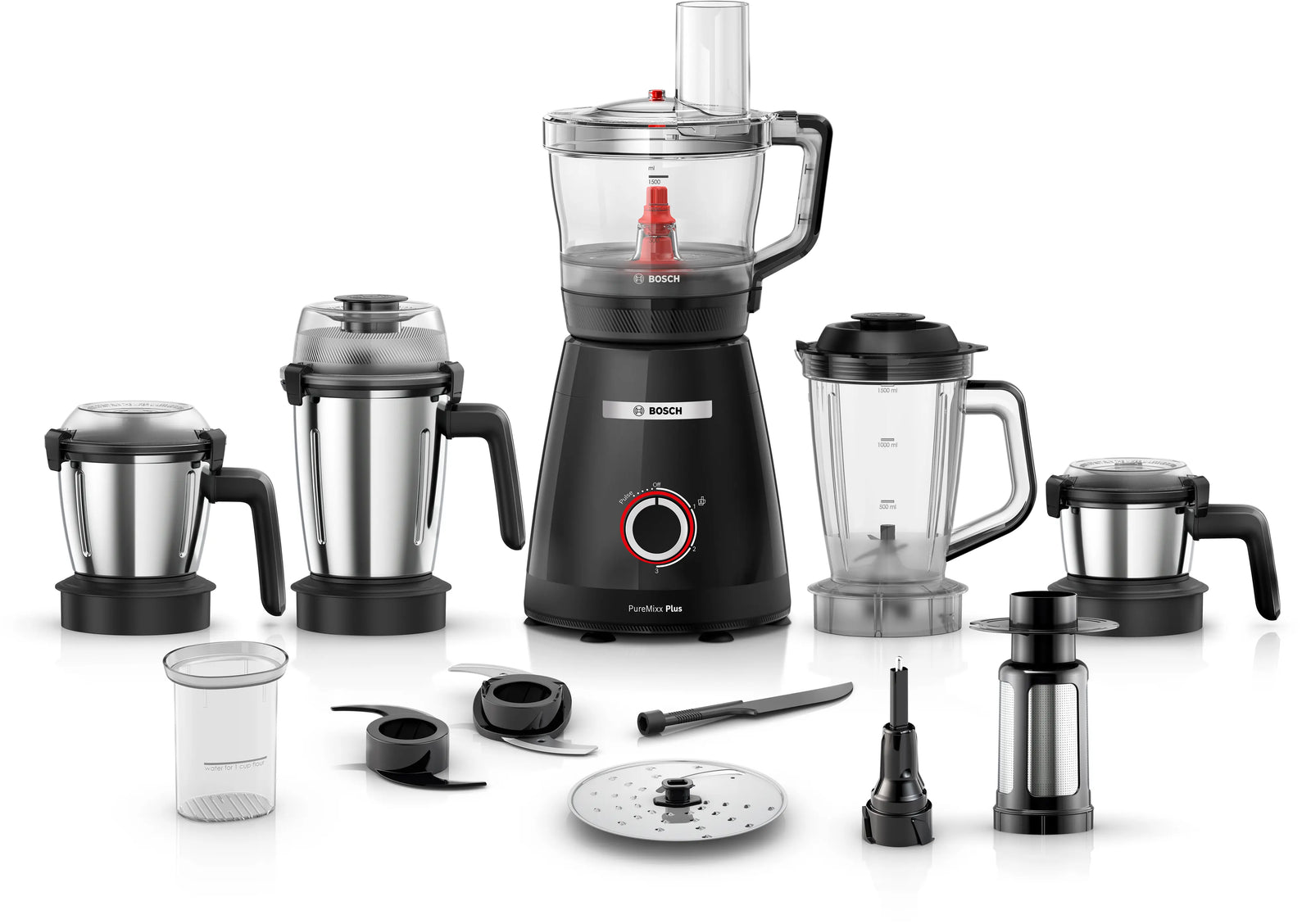 Bosch food processor with various attachmentsMixer Grinder TrueMixx Pro 800 W Black