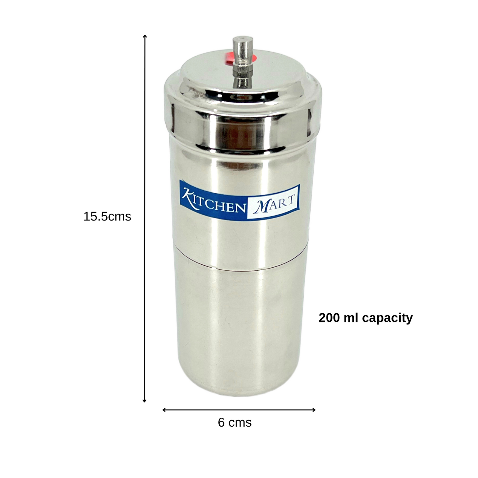 Kitchen Mart Stainless Steel with 2 Cups Capacity Coffee Filter (Silver)-B2B (50 Pieces)