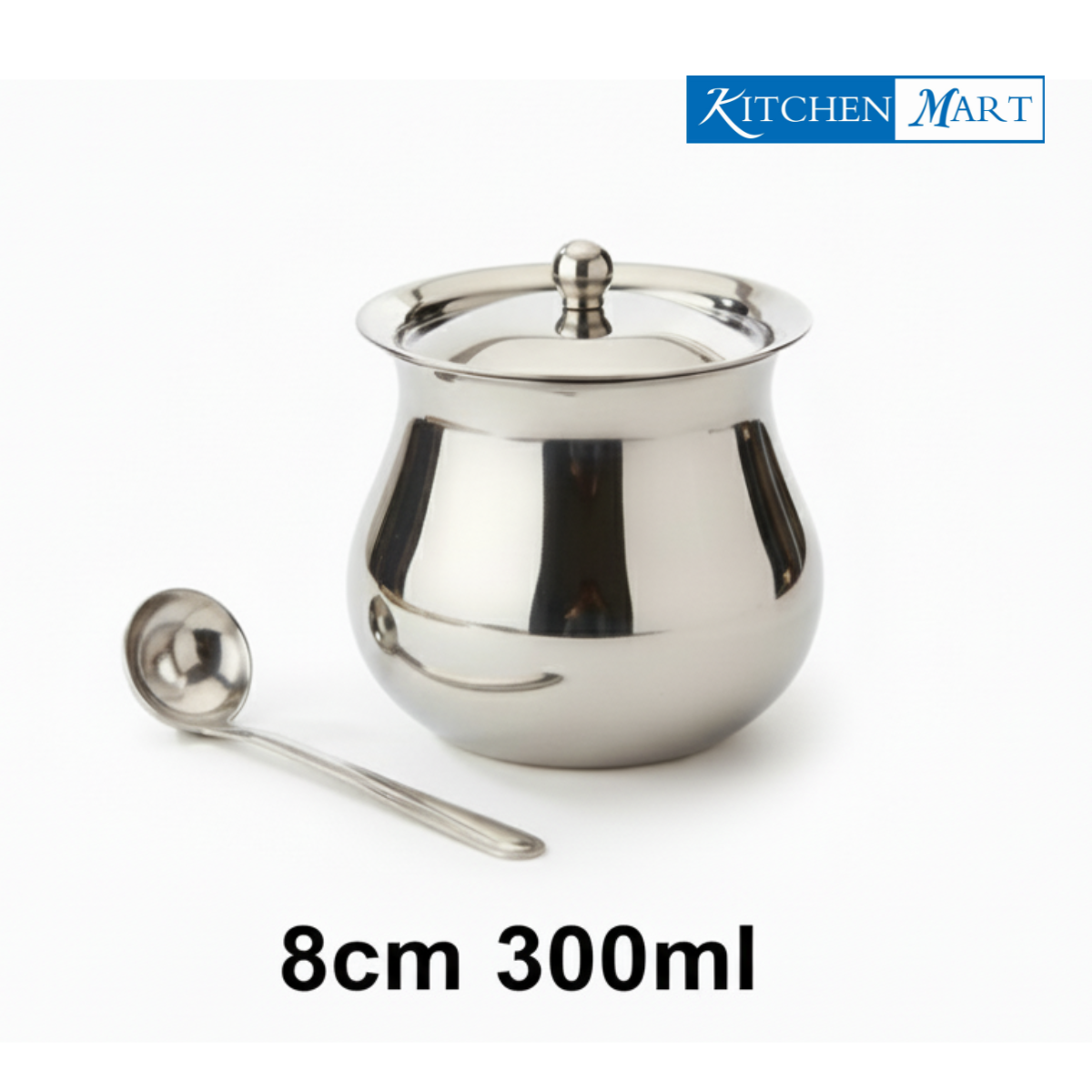 KitchenMart stainless steel ghee container 300ml 400ml sizes