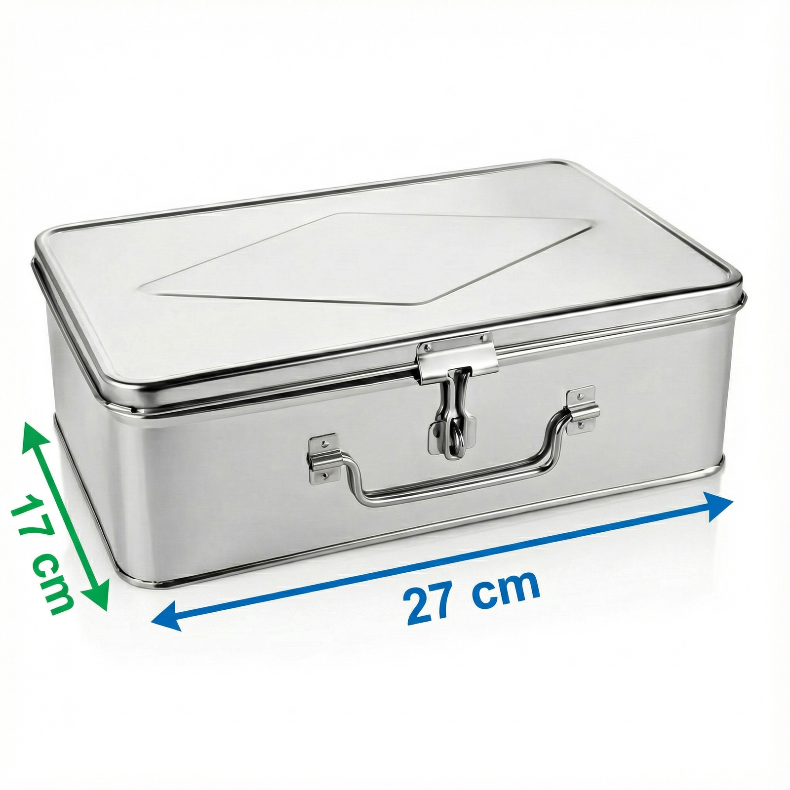 Kitchen Mart Stainless Steel Locker Box - Secure Storage for Cash, Jewelry & Valuables