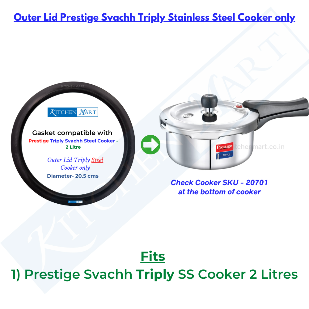 prestige gasket for triply svachh cooker 2 Litres