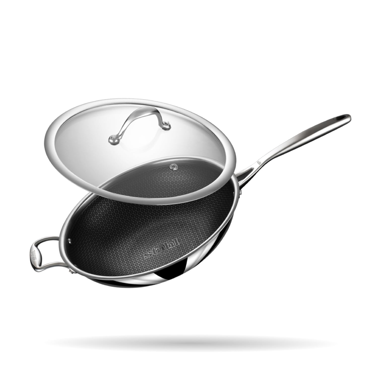 26cm deep frying pan with stick-resistant surface perfect for Indian cooking