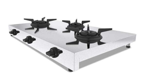 Ultra Optiflame SS Gas Stove with 3 Forged Brass Burners, 10-Year Warranty