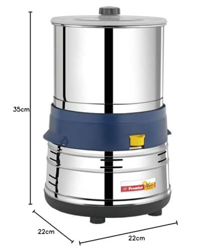 Premier 1.5L wet grinder with 230V motor for idli and dosa batter preparation