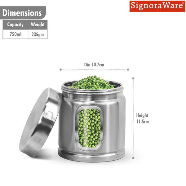 Signoraware Modular Steel Container Set | Window Round Design