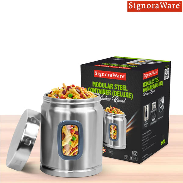 Signoraware Modular Steel Container Set | Window Round Design