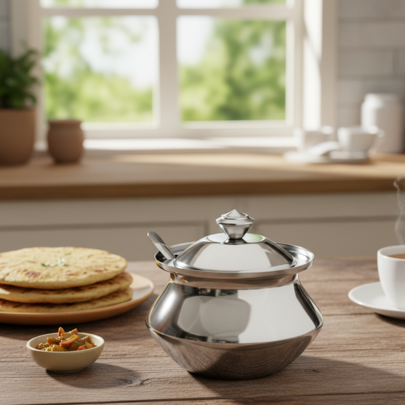 Stainless steel ghee pot multiple sizes 200ml to 500ml