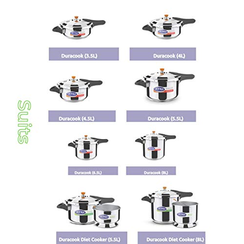 Kitchen Mart Gasket Compatible with Elgi Ultra Pressure cookers- Endura+ 3.5/4/4.5/5.5/6.5/8L and Endura Handi 5.5/6.5/8L & Diet Cooker 5.5/8L -2pcs