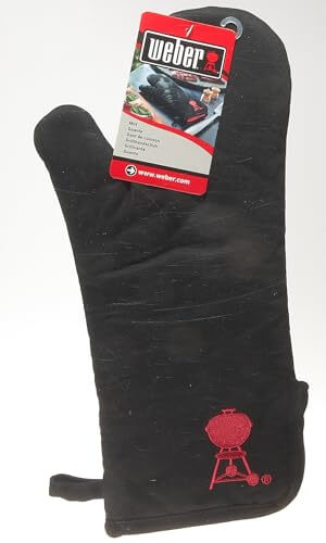 Weber Textiles Barbecue Mitt - Heat Resistant, Black