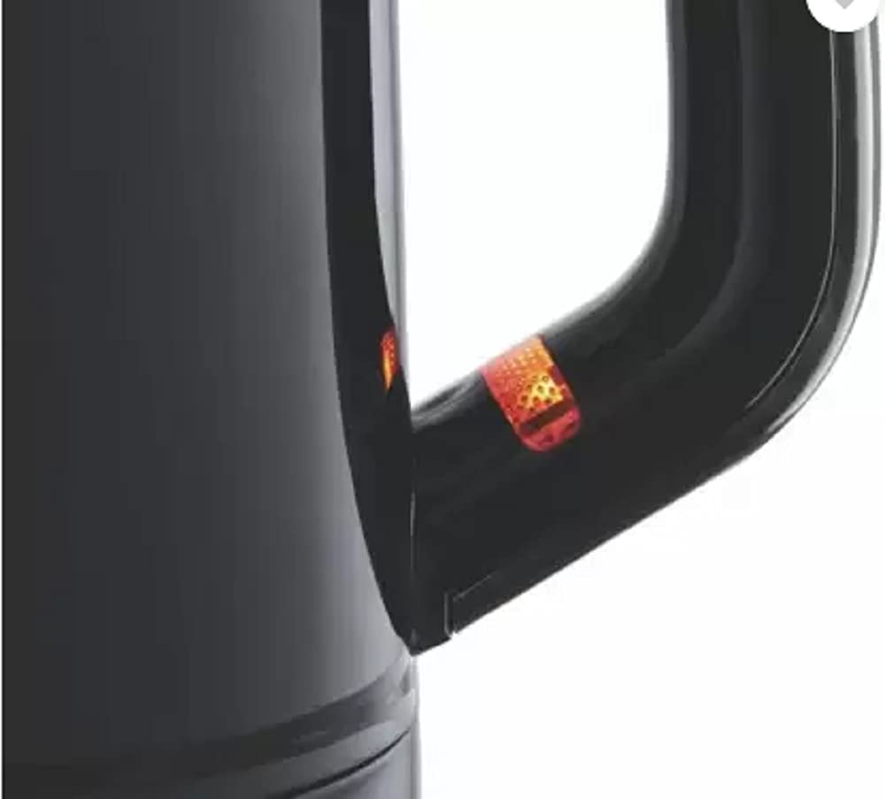 Borosil Eva Cool Touch 0.6L Stainless Steel Electric Kettle - 750W, Black
