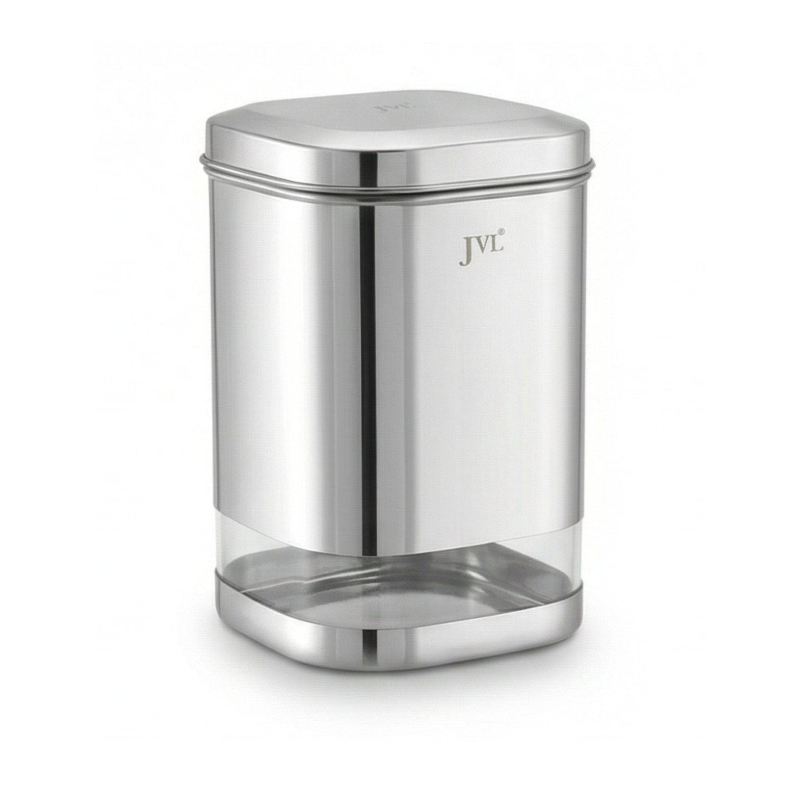 JVL Flossy Clear Storage Canister - Airtight, Transparent, Durable (For Dry Storage)