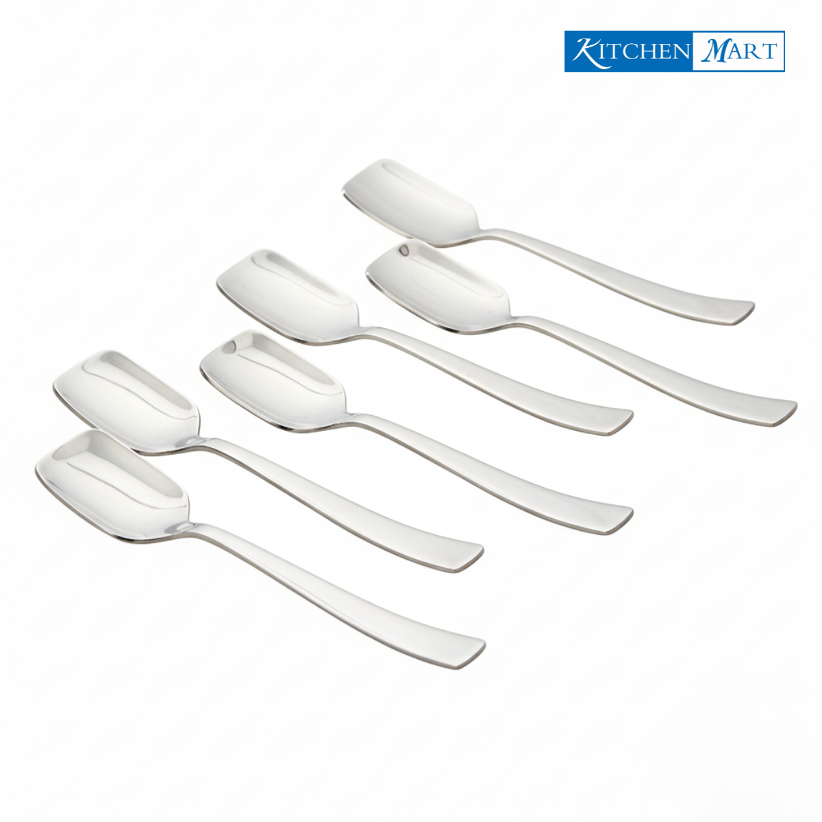 Kitchen Mart 14 gauge stainless steel ice cream spoon set of 6