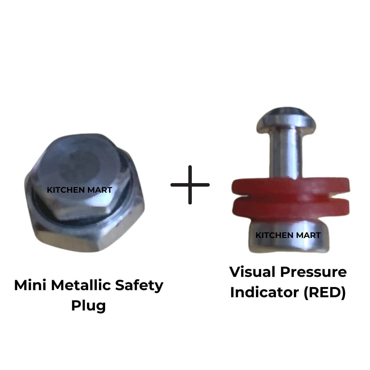 Kitchen Mart Replacement safety valve compatible with Prestige Pressure cooker/Mini Safety plug with visual pressure indicator (Deluxe Steel Alpha Cookers(Red))