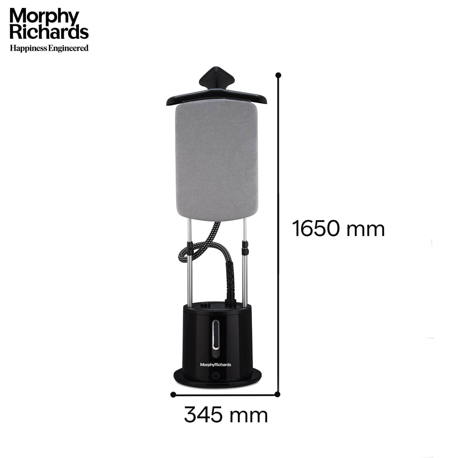 Professional 2000W garment steamer with tilting ironing board attachment for vertical and horizontal use