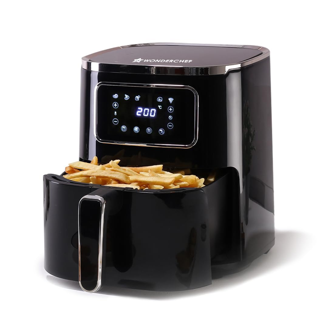 Wonderchef Platinum Digital Air Fryer - 5L, Rapid Air Technology, Chrome Finish