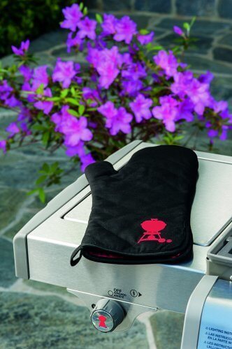 Weber Textiles Barbecue Mitt - Heat Resistant, Black