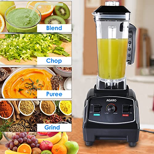AGARO Grand Professional Blender/Grinder/Mixer, 2000 watts, 2 Litres BPA Free Jar, Commercial heavy duty blender, High Power & Speed Blender, 100% Copper Motor, Pulse Function, 8 Leaf SS Blade