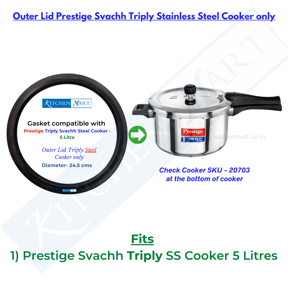 prestige gasket for triply svachh cooker 5 Litres
