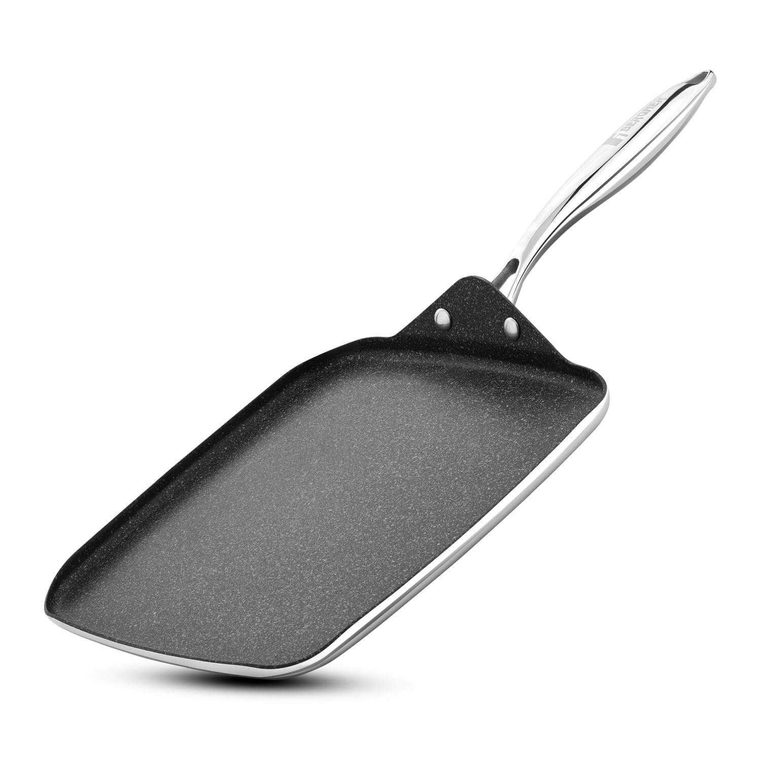 BERGNER 27cm Square Multi Tawa with Tri-Ply Technology and Non-Stick Coating