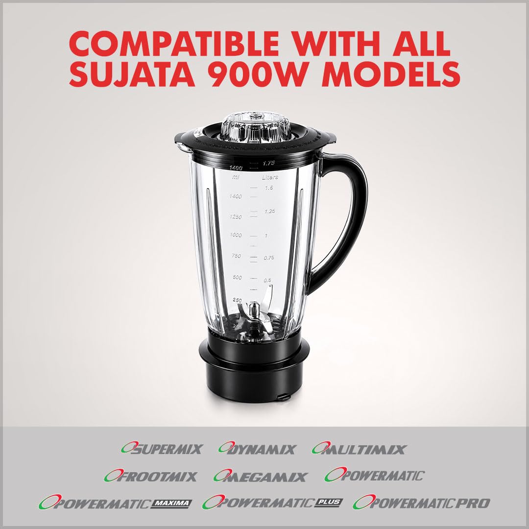 Sujata Original Plastic Juicer Jar 1750ml - Compatible with 900W Models Only