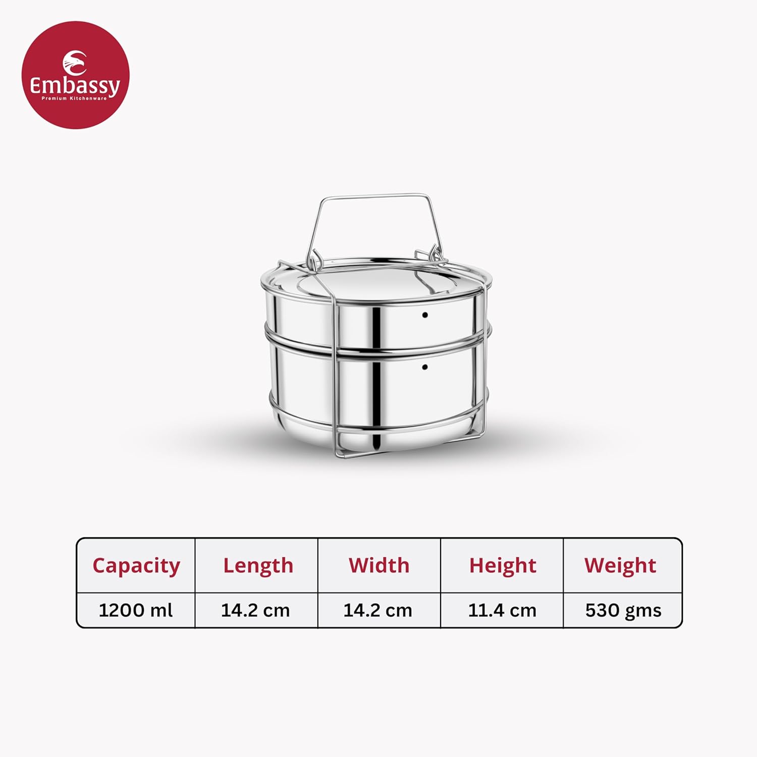 Embassy Steel Cooker Separator for Prestige Popular 3 Litres Cooker only (5-Pieces)