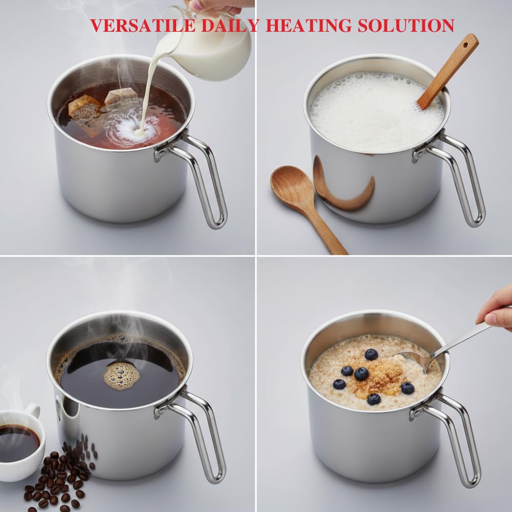 Vinod Platinum triply milk pot used for milk coffee tea and porridge