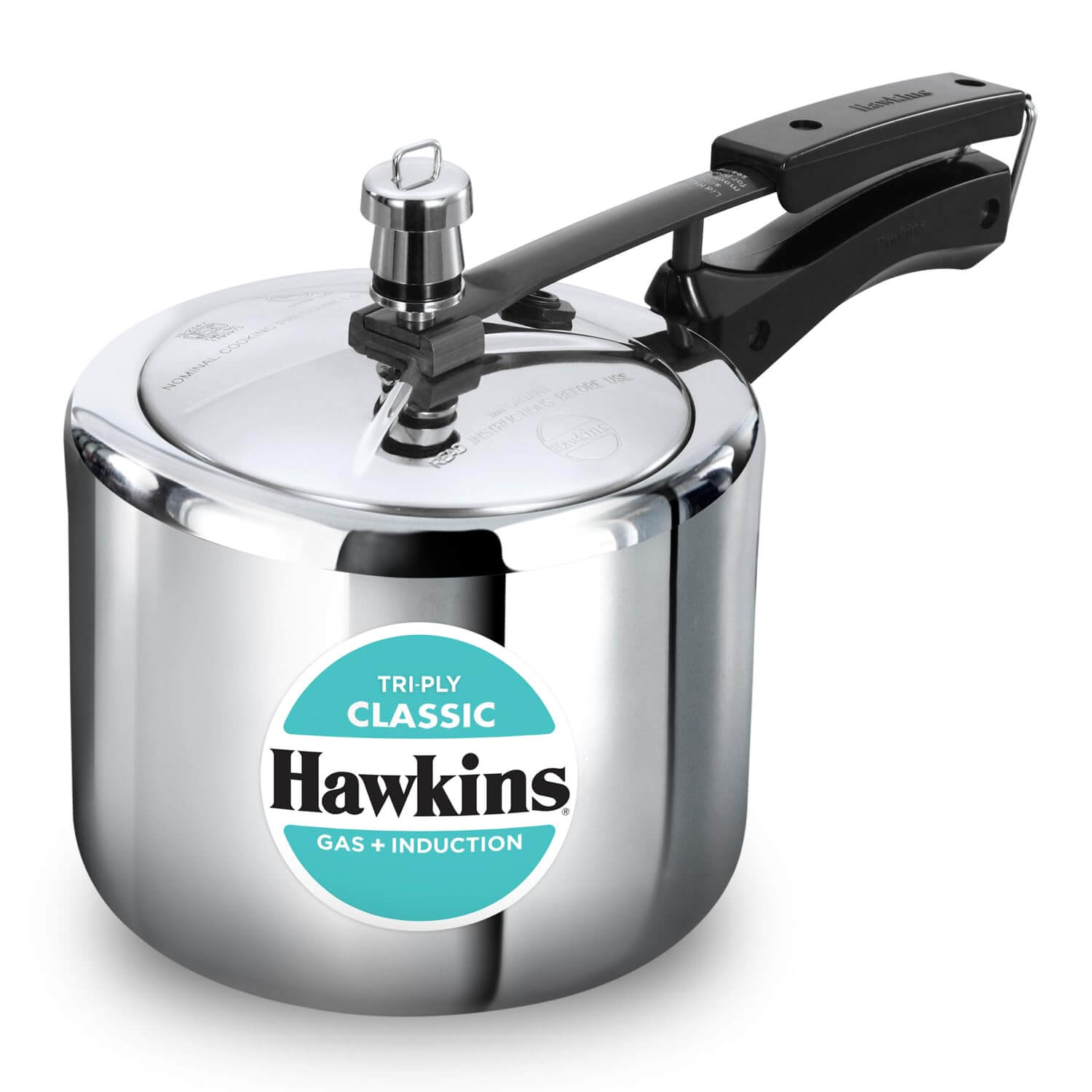 Hawkins Triply Stainless Steel Classic 3L Pressure Cooker (SSTCL3T) – Induction & Gas Compatible, Tall Design