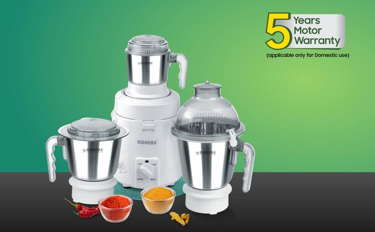 Signora Care Dynamatic 945W Mixer Grinder 5 year warranty