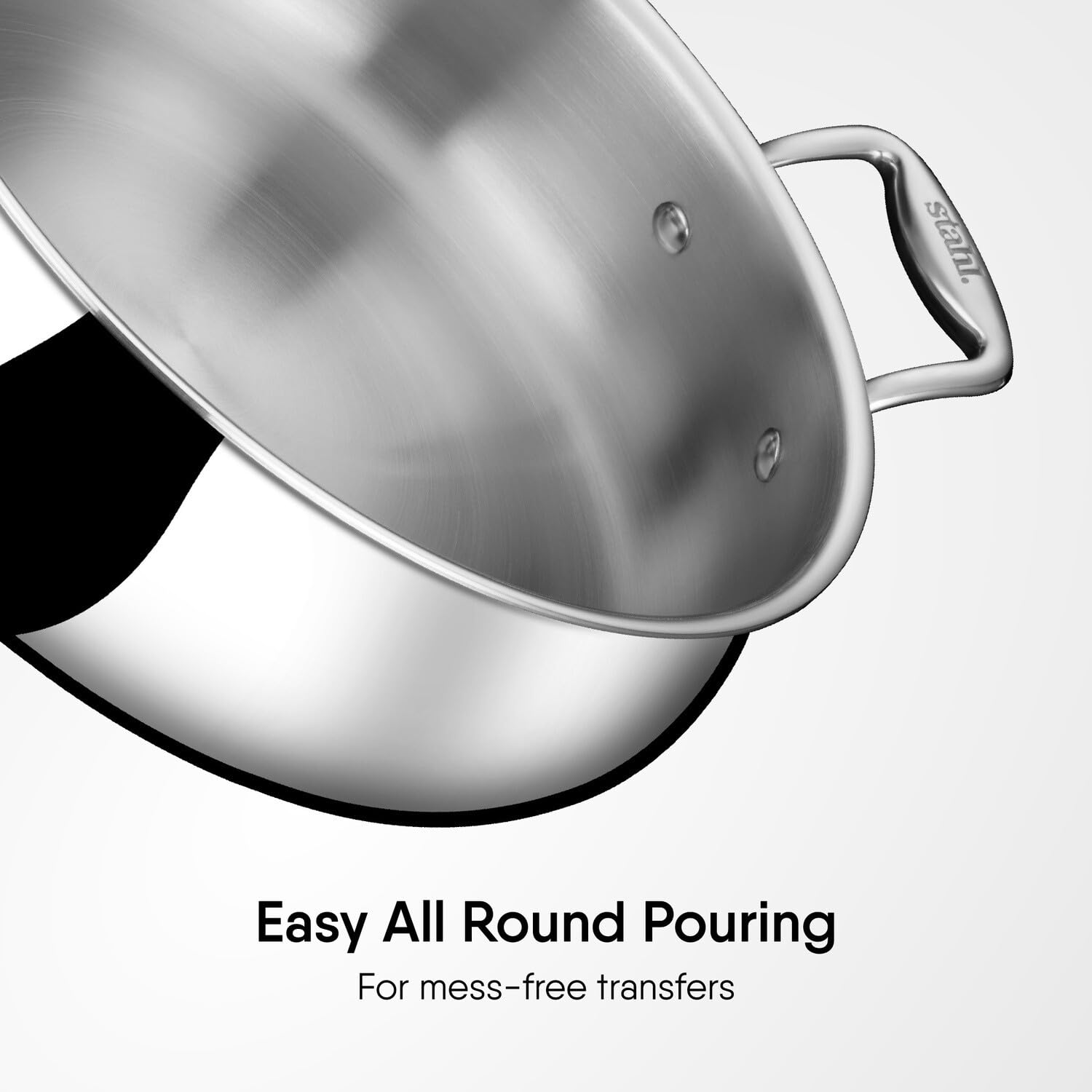 Stahl Triply Steel Biryani Handi with Stainless Steel & Glass Lids