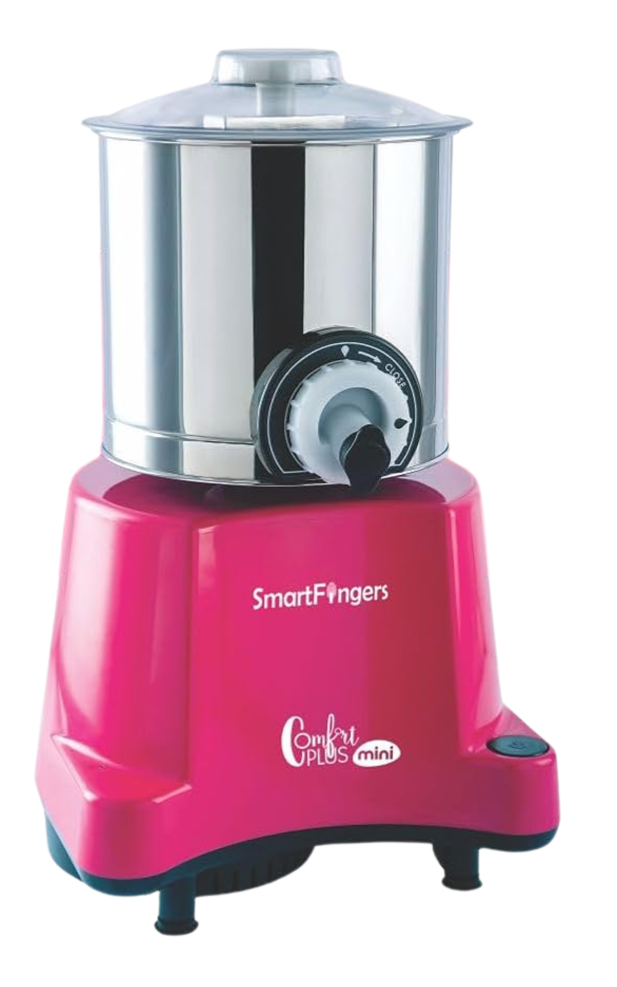 SmartFingers pink wet grinder with triple grinding stones for soft idli dosa batter