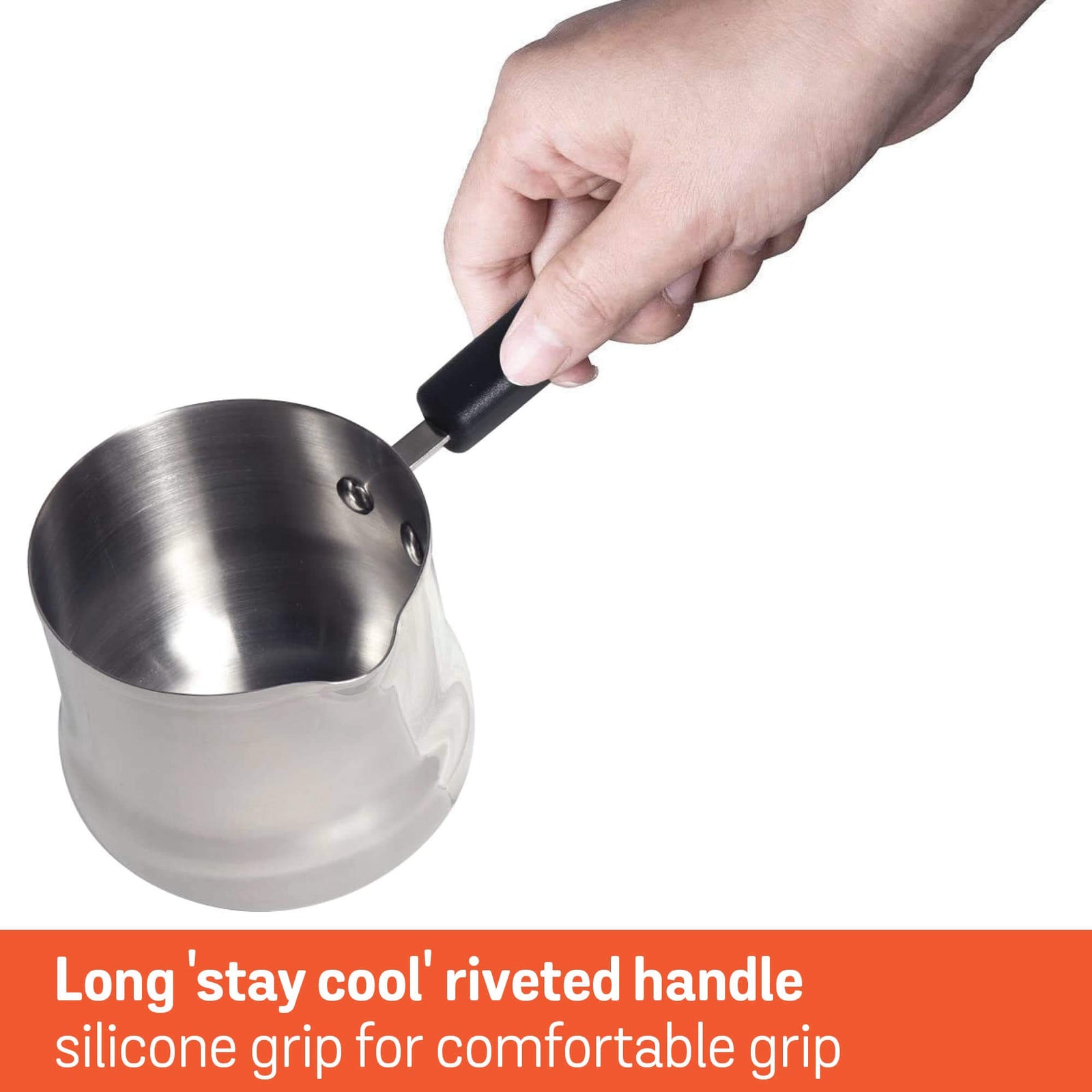 Meyer nickel-free mini pot with aluminum core base for even heat distribution
