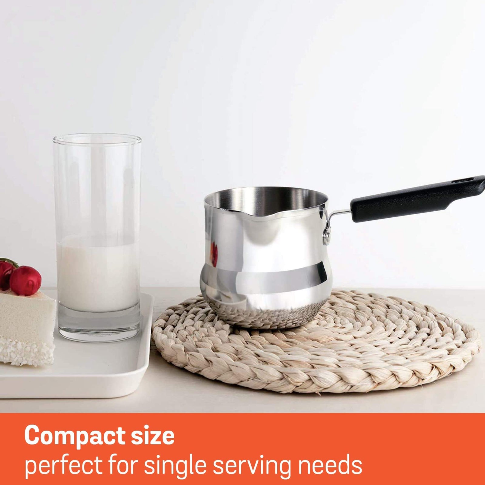 Meyer mini saucepan 0.6L capacity with drip-free spout and mirror polish finish