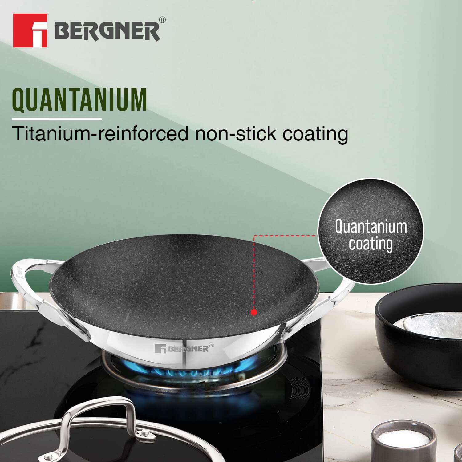 Premium Indian-made appachetty featuring three-layer stainless steel construction and tempered glass lid