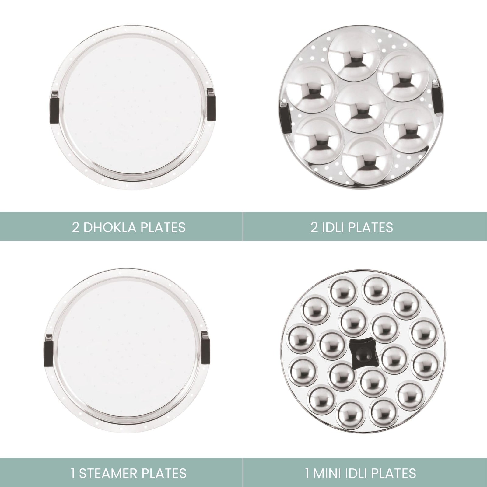JVL Triply Multi Kadai MK-28 induction compatible 28cm with 2 idli plates 2 dhokla plates mini idli plate steamer plate
