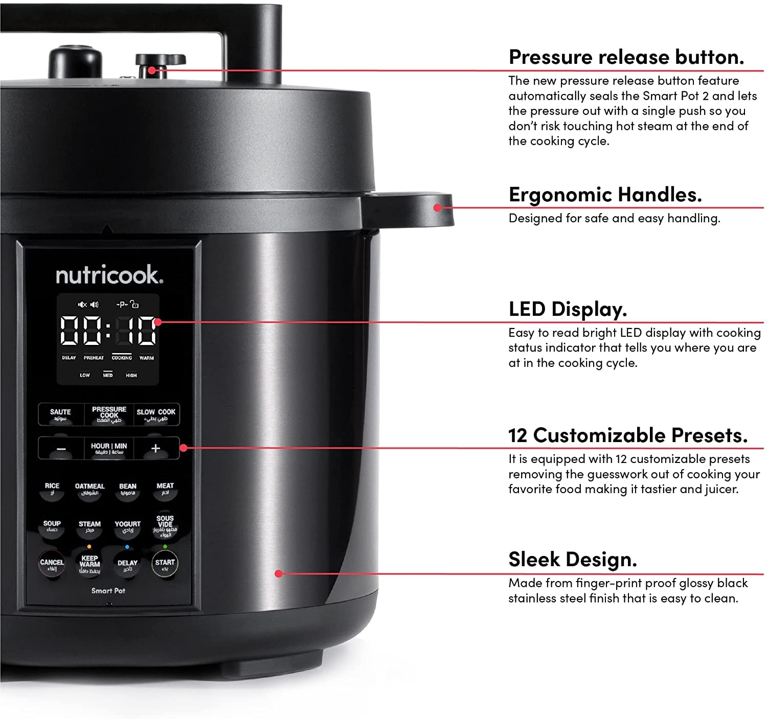 Nutricook Smart Pot 2 cooking delicious stew showcasing 70 percent faster cooking performance