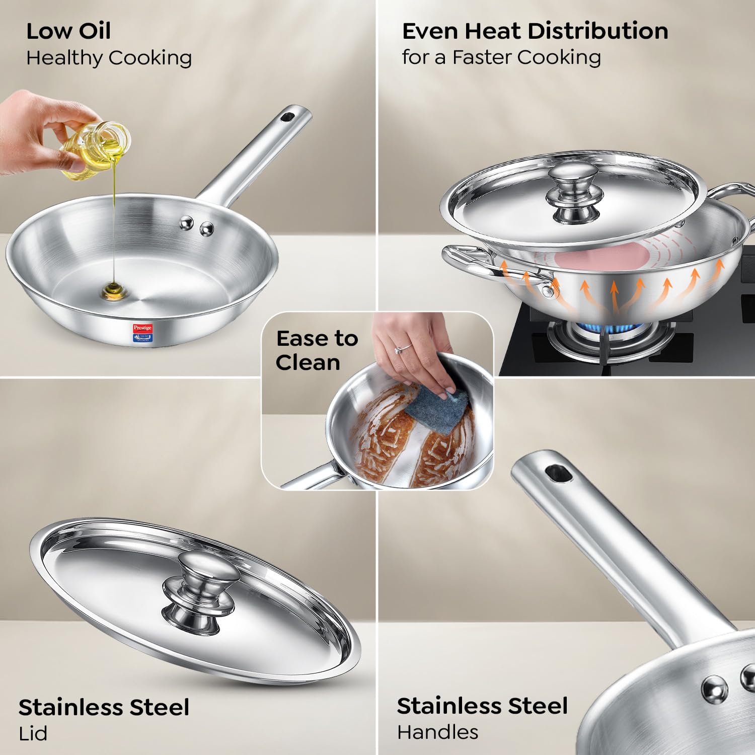 Prestige triply 14cm sauce pan for boiling milk and making chai