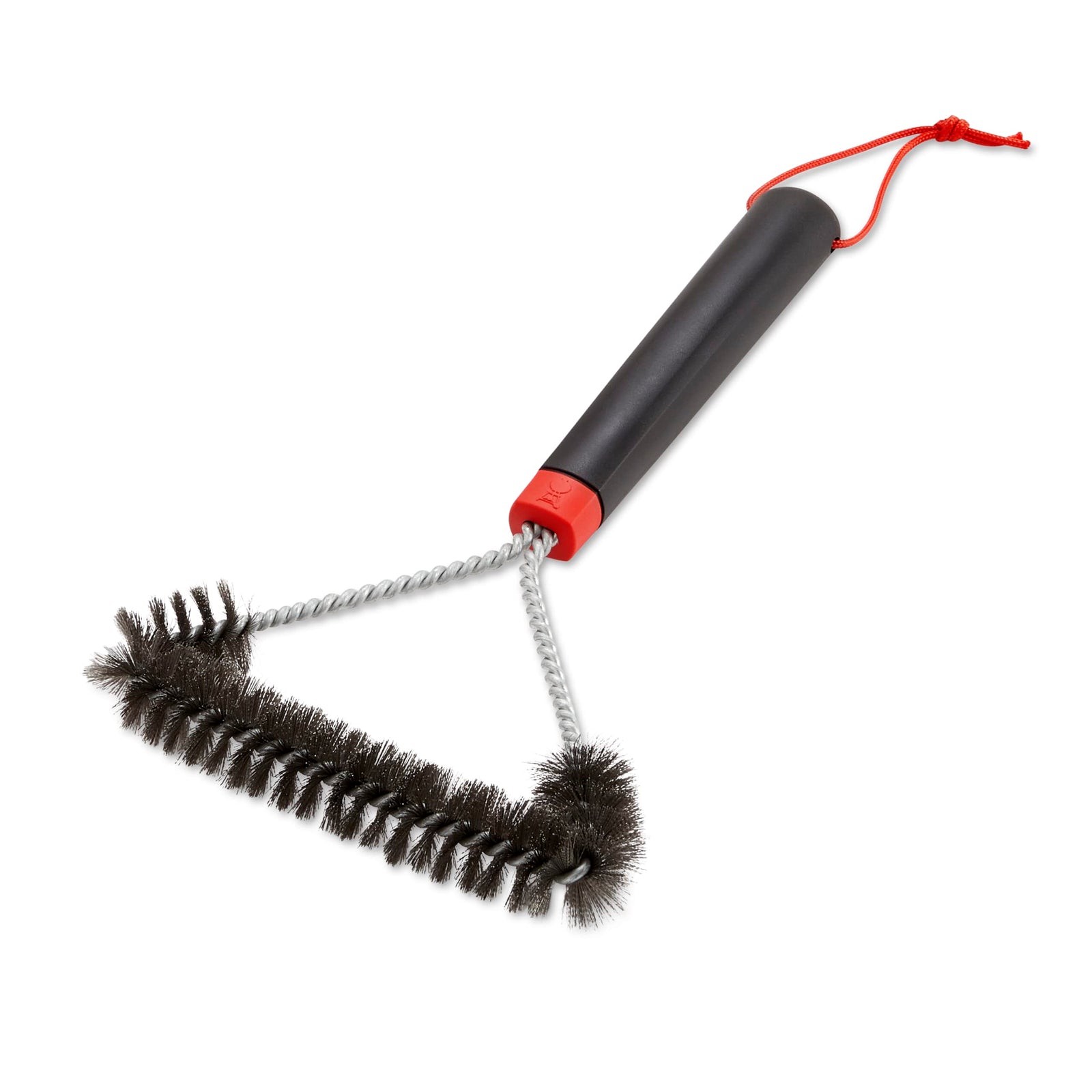 Weber 12" Three-Sided Grill Brush - Sturdy Cleaning Tool for Grills