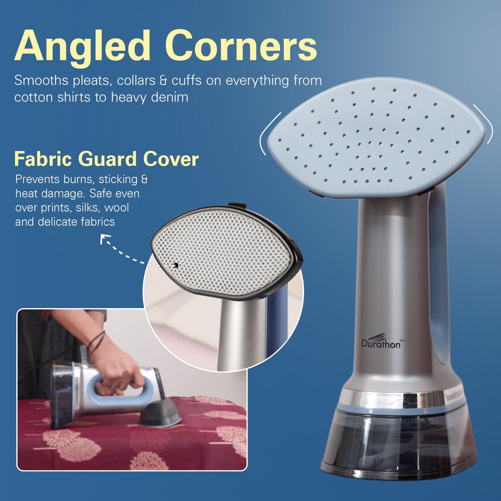 Hamilton Beach Durathon 3-in-1 Garment Steamer with 10-Year Soleplate Warranty