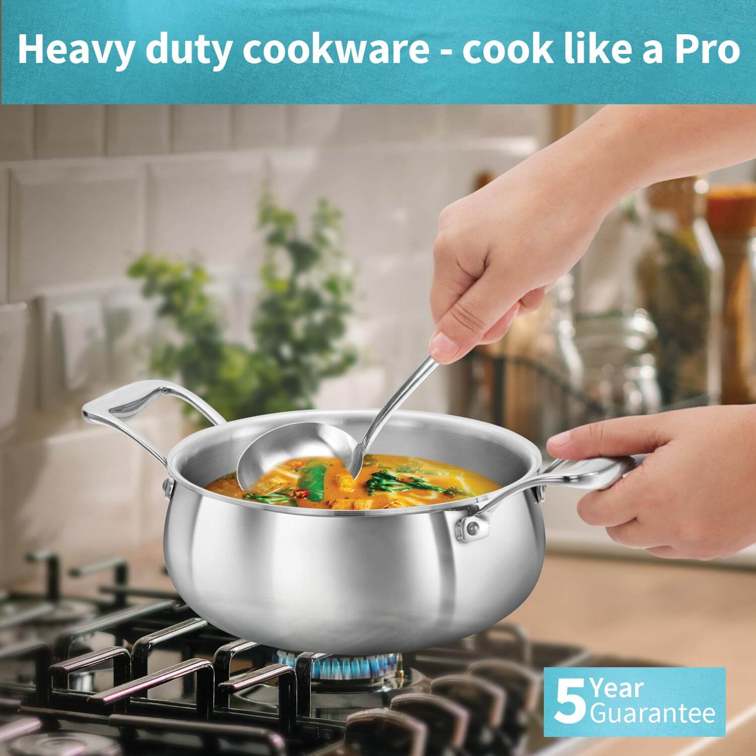 Hawkins Pro 2L stainless steel cookware
