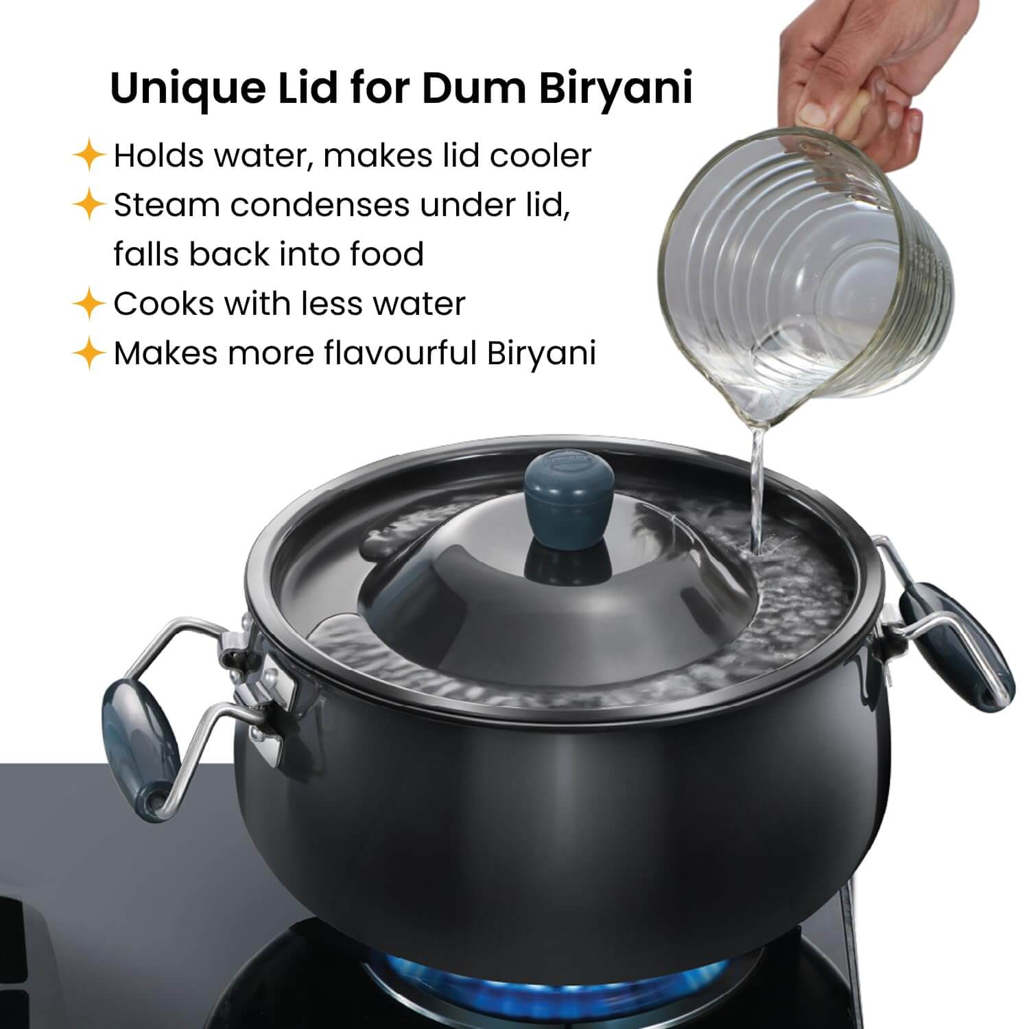 Hawkins BigBoy 8L handi for authentic dum biryani preparation water