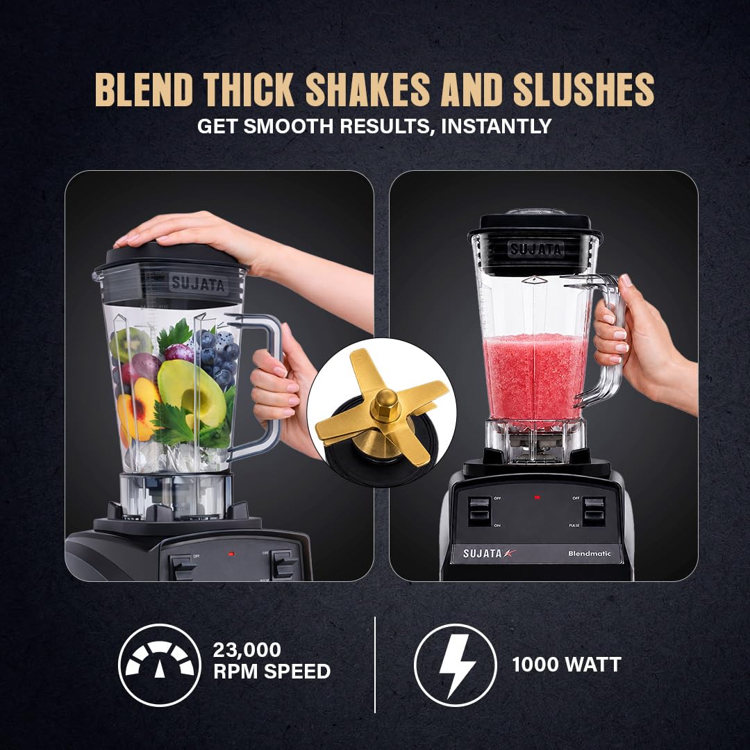 Sujata Blendmatic 1000 mixer grinder grinding idli dosa batter in an Indian kitchen
