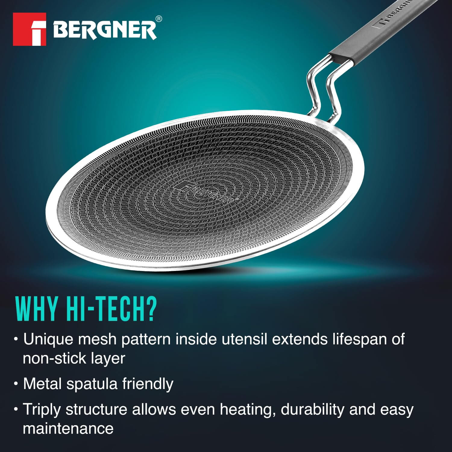 Professional-grade 22cm roti tawa suitable for induction, gas, and all cooktop types