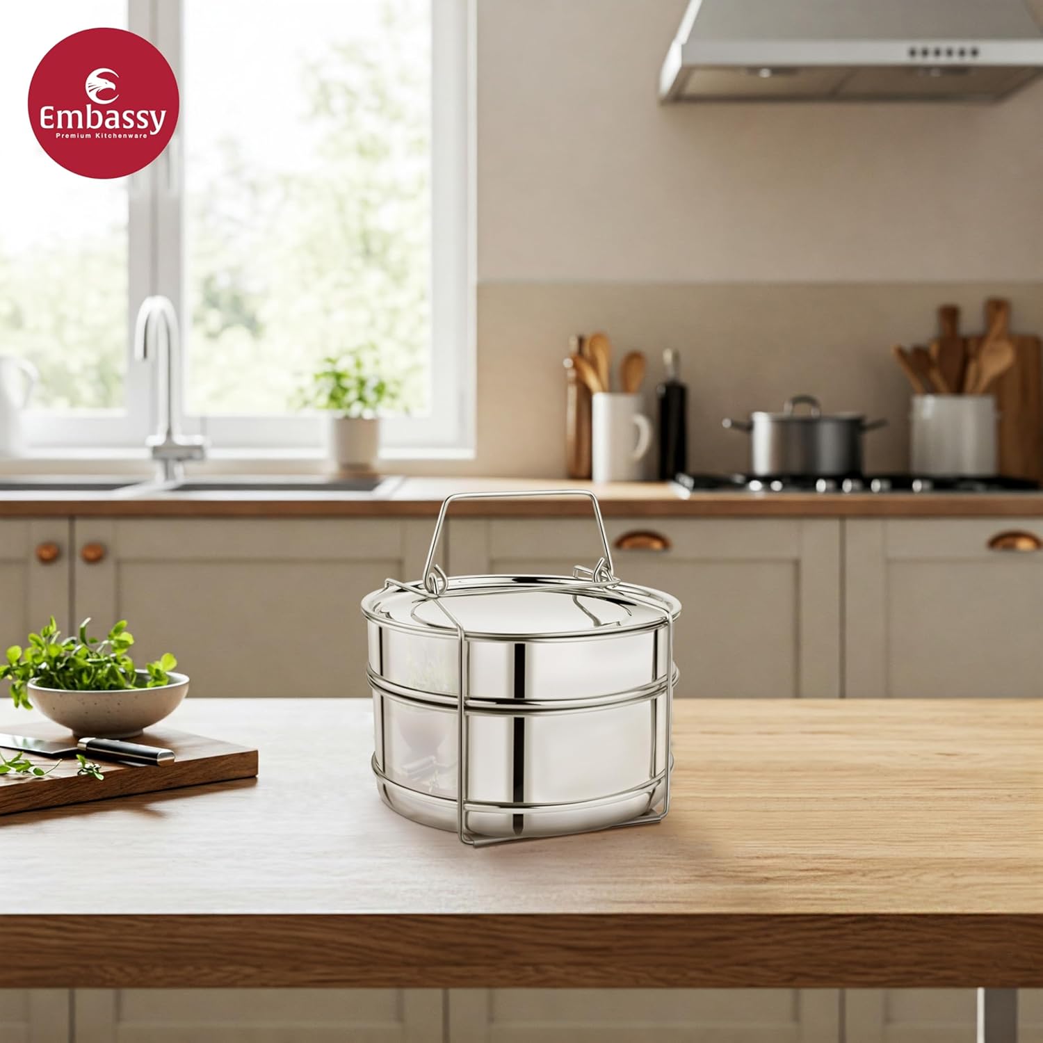 Embassy Steel Cooker Separator for Prestige Popular 3 Litres Cooker only (5-Pieces)