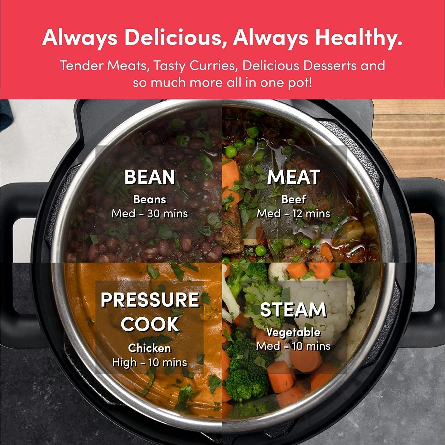 Nutricook Smart Pot 2 1000W 9-in-1 programmable multi cooker with stainless steel inner pot