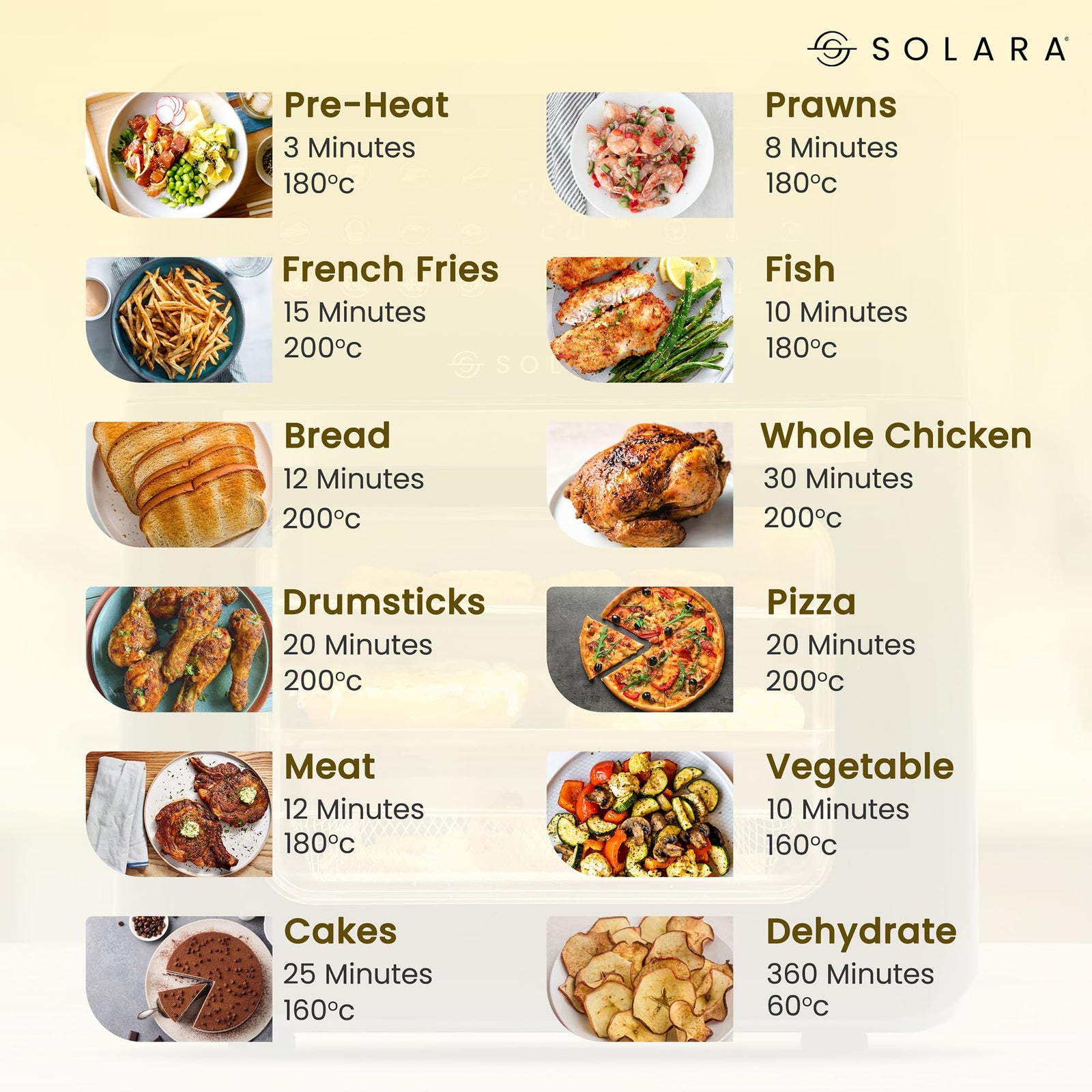 SOLARA OTG air fryer oven with crisper basket and enamelled tray