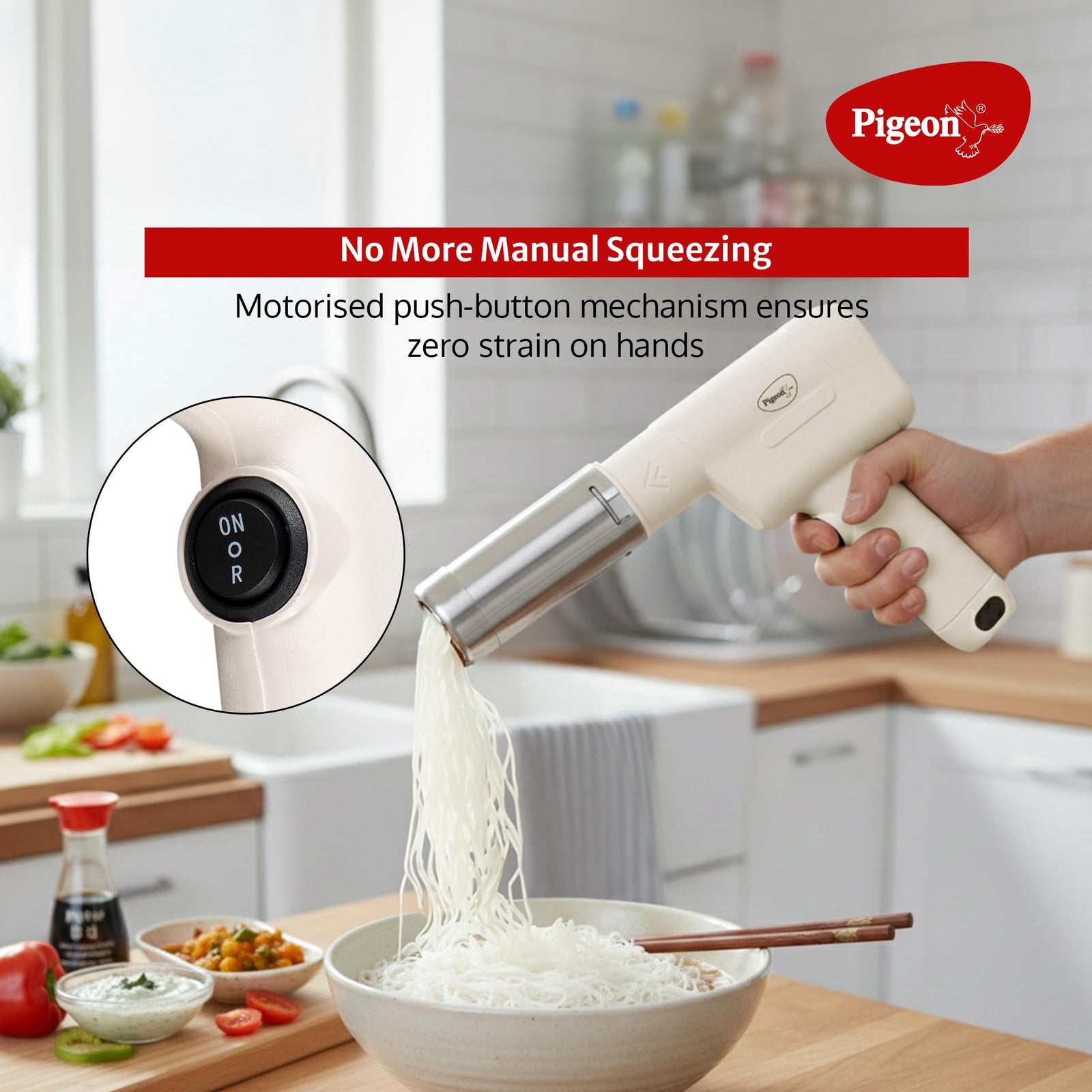 Pigeon Instamami automatic idiyappam and pasta maker handheld