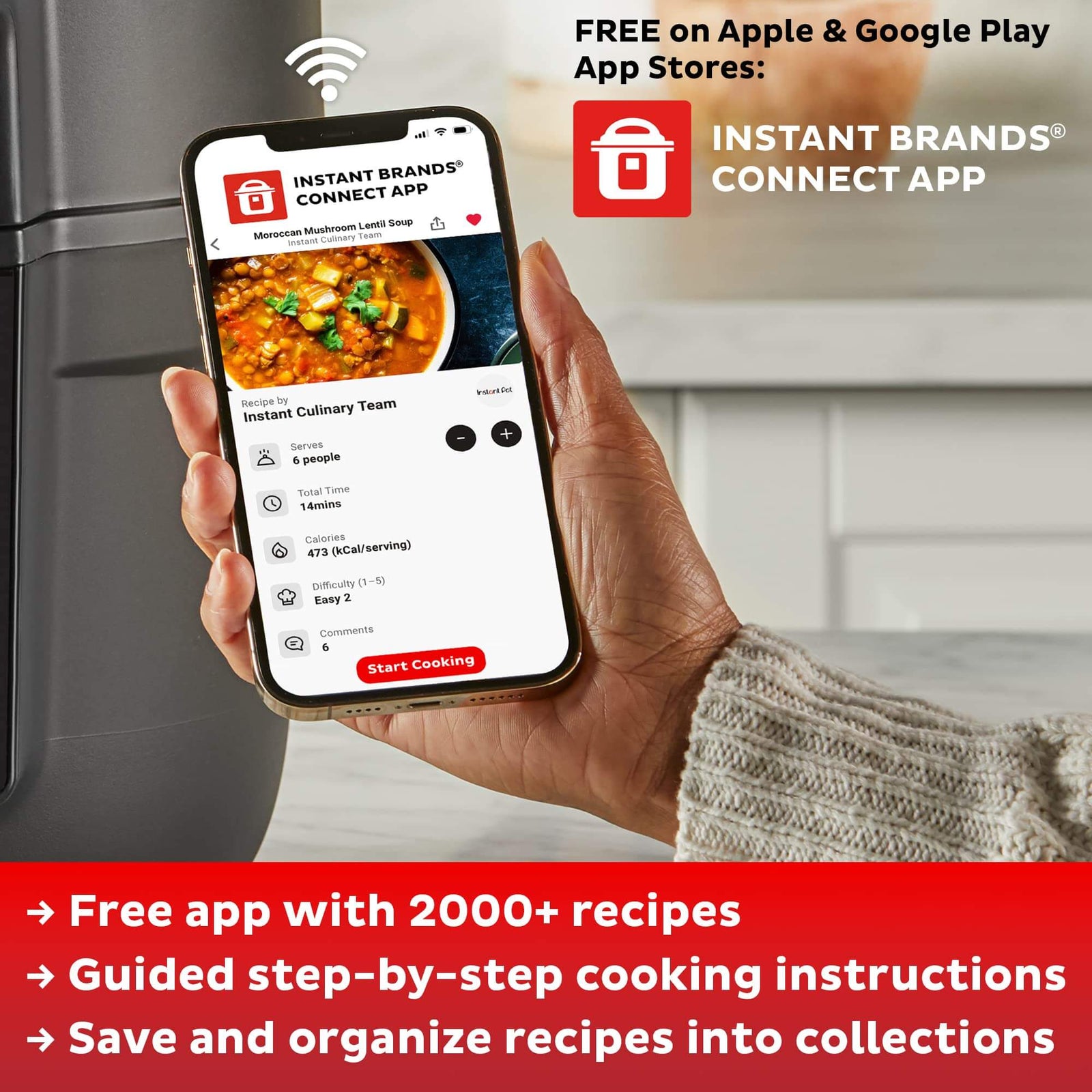 Instant Pot 3L 7-in-1 Electric Pressure Cooker – Stainless Steel Multi-Use Cooker for Rice, Slow Cooking, Steaming & More
